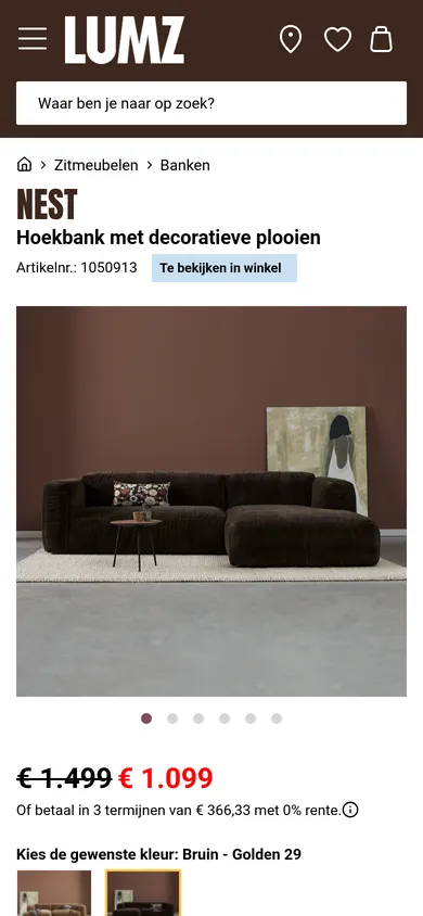 Nest-pagina mobiel nu: geen bestelknop in beeld